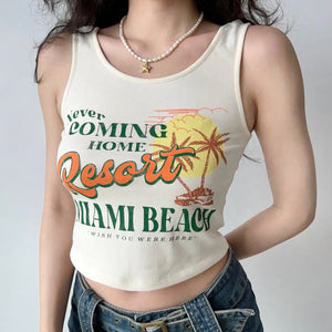 Miami Beach Cropped Camisole ~ HANDMADE