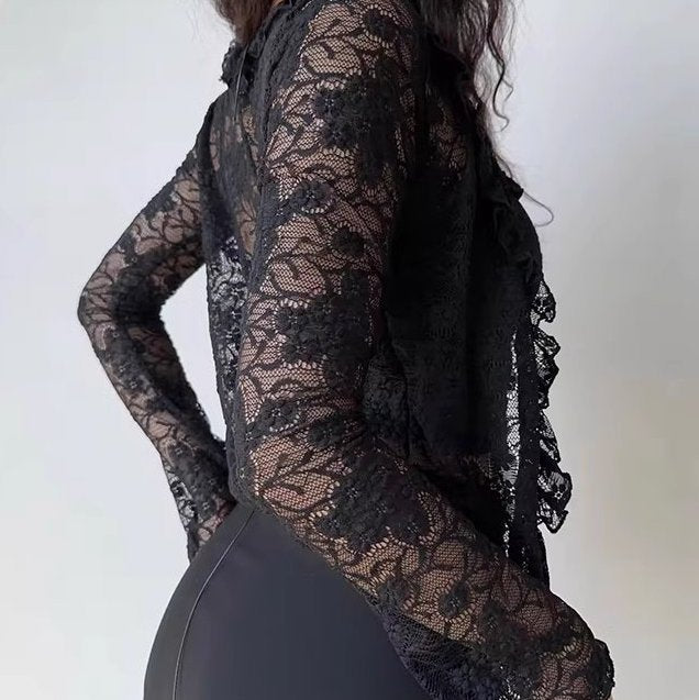 Ophelia Lace Top Cardigan Set ~ HANDMADE
