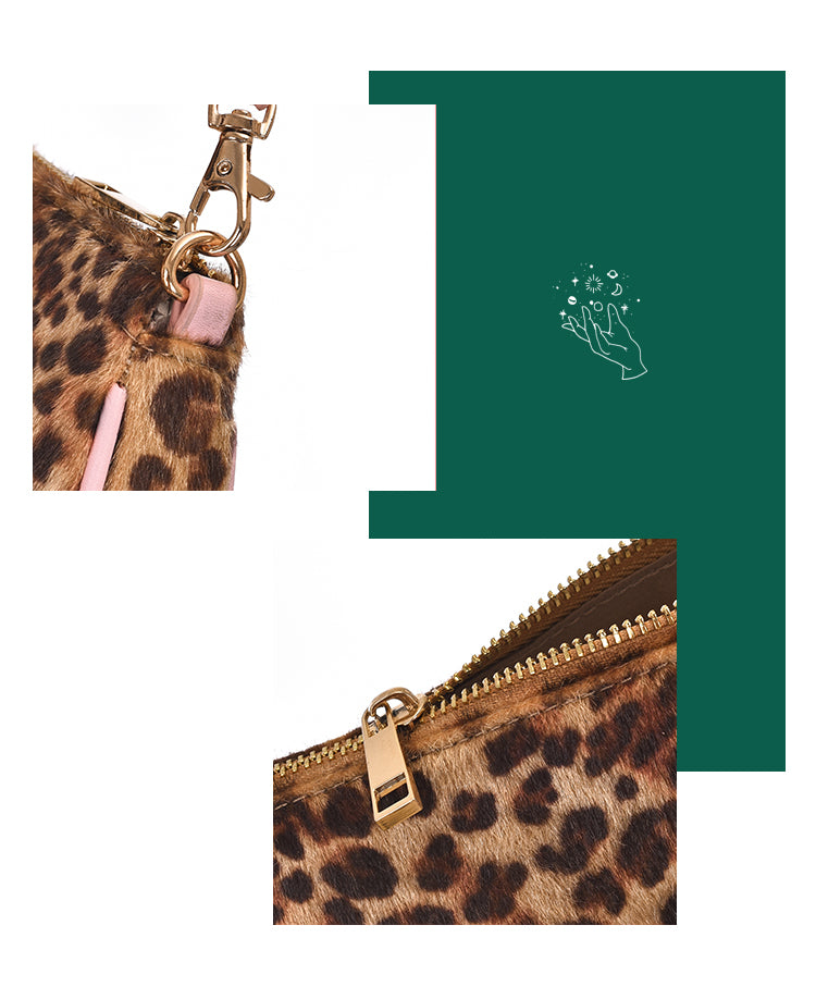 Y2K Leopard Saddle Bag ~ HANDMADE
