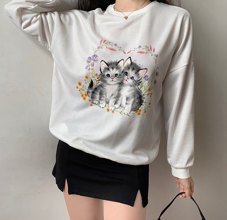 Nana's Cat Pullover Sweater