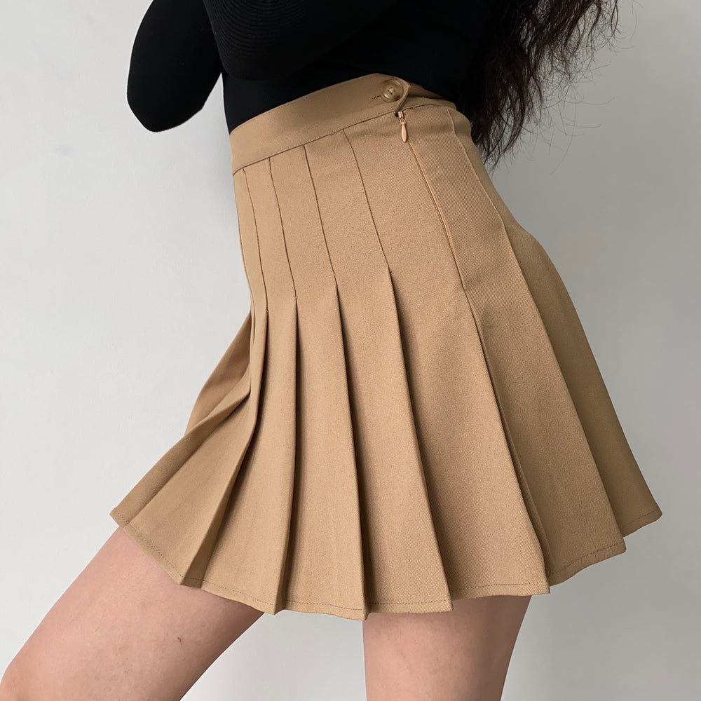 Khaki Tennis Skirt ~ HANDMADE
