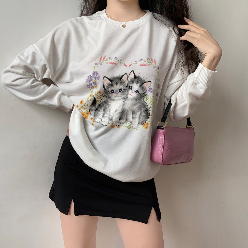 Nana's Cat Pullover Sweater