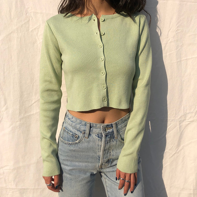 Athena Knit Top // Pastel Green