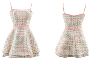 Etoile Plaid Tweed Dress ~ HANDMADE