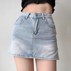 Capri Denim Mini Skirt