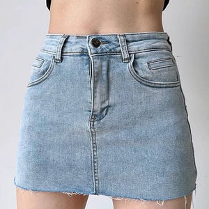 
            
                Load image into Gallery viewer, 90s Style Denim Mini Skirt
            
        