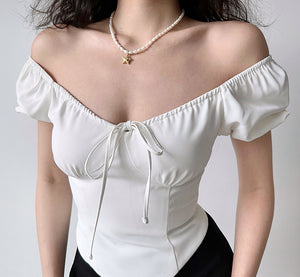 Colette Corsetry Puff Top ~ HANDMADE