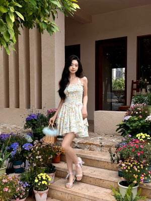 
            
                Load image into Gallery viewer, Pastel Lover Halter Dress ~ HANDMADE
            
        