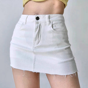 
            
                Load image into Gallery viewer, 90s Style Denim Mini Skirt
            
        