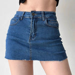 90s Style Denim Mini Skirt