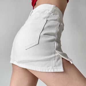 Capri Denim Mini Skirt