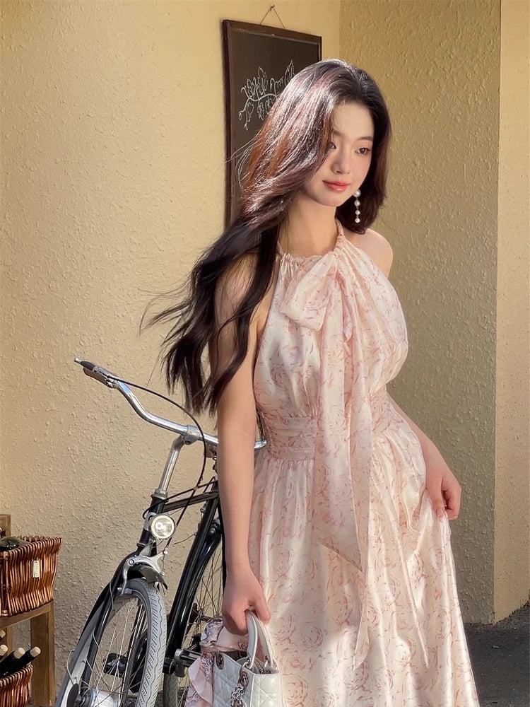 Rose Moon Halter Dress ~ HANDMADE // Maxi
