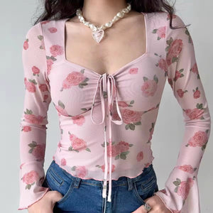 
            
                Load image into Gallery viewer, Mid Sommer Rose Top ~ HANDMADE
            
        