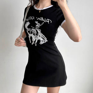 
            
                Load image into Gallery viewer, Ridin&amp;#39; High T-Shirt Dress ~ HANDMADE
            
        