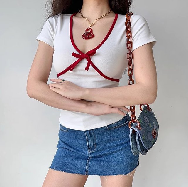 
            
                Load image into Gallery viewer, Doll Ribbon Shirt ~ HANDMADE
            
        