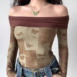 
            
                Load image into Gallery viewer, Maya Butterfly Off-Shoulder Top ~ HANDMADE
            
        