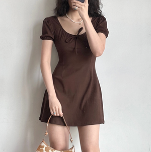 Maribel Puff Sleeve Dress ~ HANDMADE