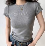 Diamond Girl Baby Tee ~ HANDMADE