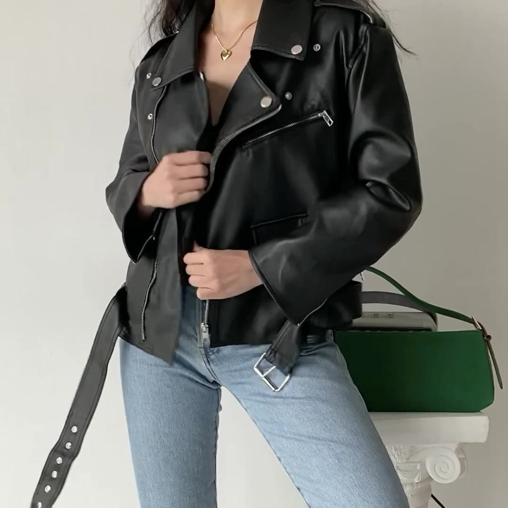 Motorbike PU Leather Jacket
