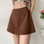 Timeless Retro Brown Skirt ~ HANDMADE
