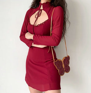 Cordelia Hollow Mesh Dress