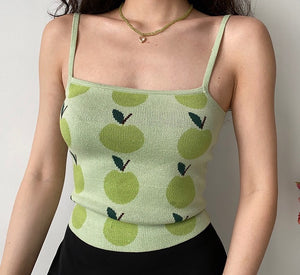 Green Apple Knit Camisole ~ HANDMADE