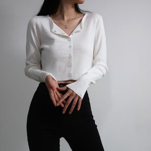 
            
                Load image into Gallery viewer, Athena Knit Top // White - Pellucid
            
        