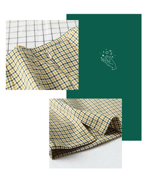 Olive Check Mini Skirt - Pellucid