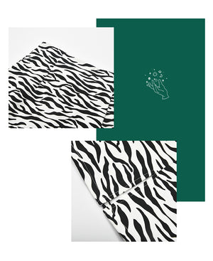Zebra Split Skirt ~ HANDMADE
