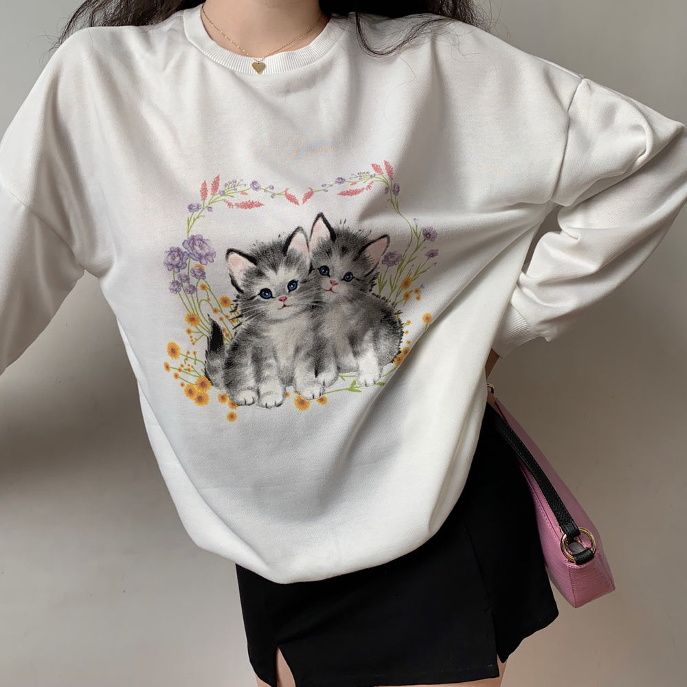 
            
                Load image into Gallery viewer, Nana&amp;#39;s Cat Pullover Sweater
            
        