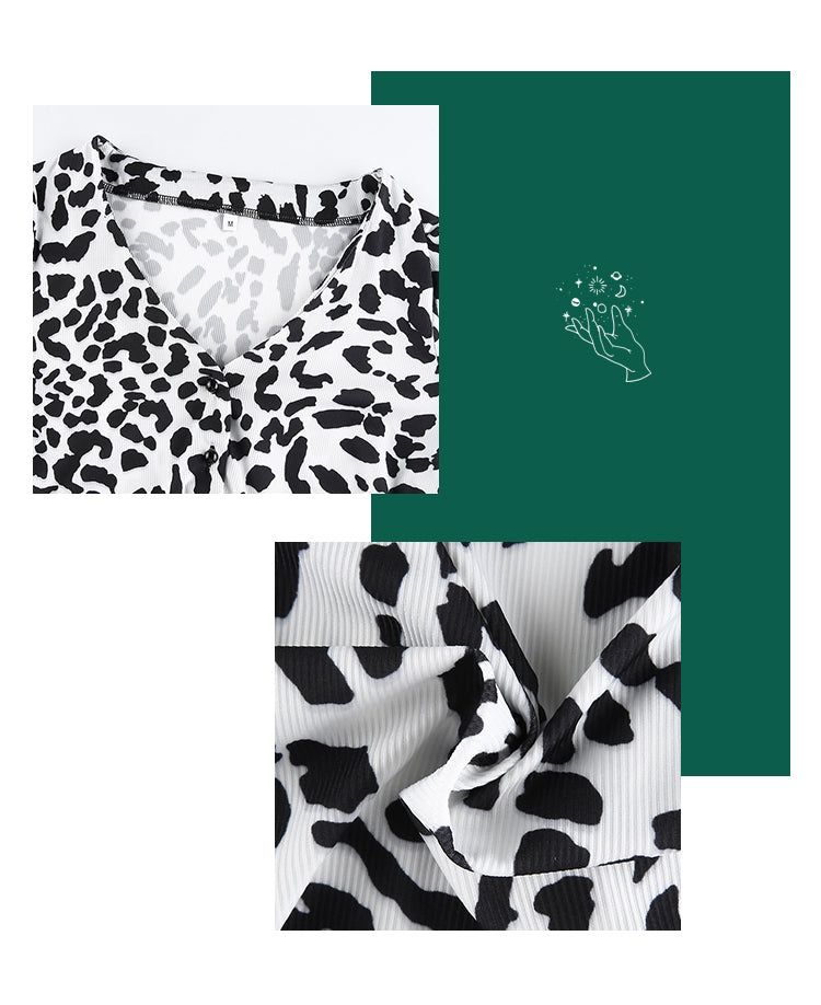 Monochrome Leopard Open Cardigan