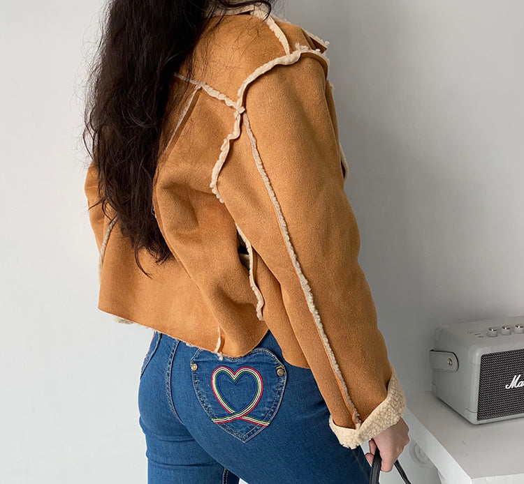 
            
                Load image into Gallery viewer, She&amp;#39;s All That Composite Suede Jacket
            
        