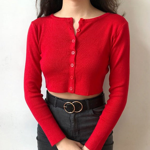 Athena Knit Top // Red - Pellucid