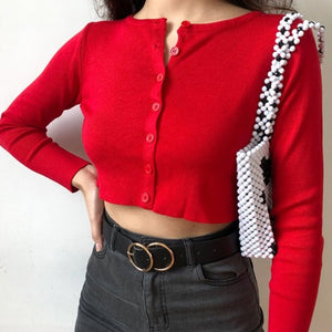 Athena Knit Top // Red - Pellucid