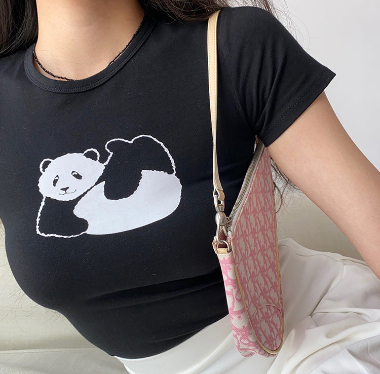 Panda Painting Tee ~ HANDMADE