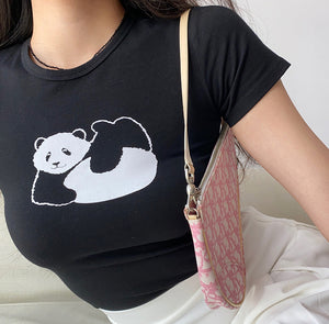 
            
                Load image into Gallery viewer, Panda Painting Tee ~ HANDMADE
            
        