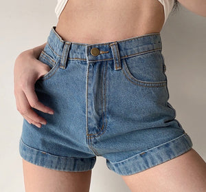 
            
                Load image into Gallery viewer, Classic Retro Denim Shorts
            
        