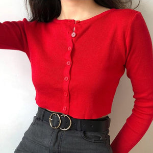 Athena Knit Top // Red - Pellucid