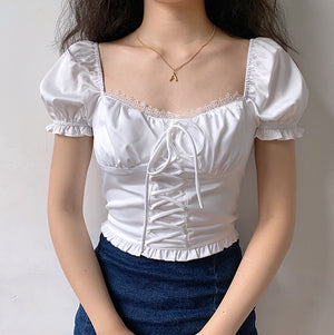 Alice Vintage Court Style Top ~ HANDMADE