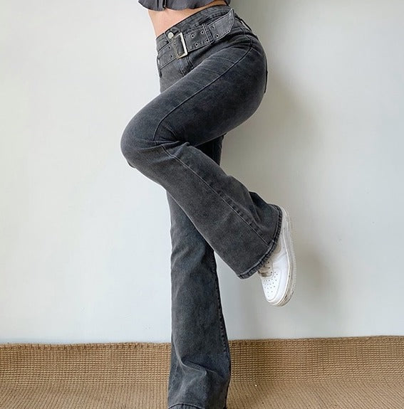 
            
                Load image into Gallery viewer, Hot Girl Denim Flare Jeans
            
        