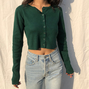 
            
                Load image into Gallery viewer, Athena Knit Top // Forest Green - Pellucid
            
        