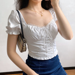 Alice Vintage Court Style Top ~ HANDMADE