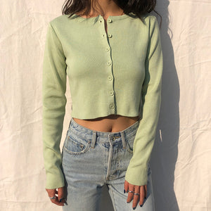 Athena Knit Top // Pastel Green - Pellucid