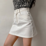 Lookbook Denim Skirt // White ~ HANDMADE
