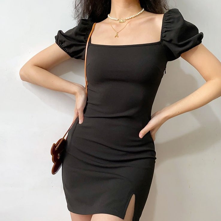 Paris Scene Mini Dress // Black ~ HANDMADE - Pellucid