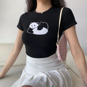 Panda Painting Tee ~ HANDMADE