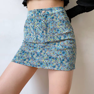 Jessa Floral Corduroy Skirt