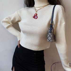 Minimalist Lifestyle Knit Turtleneck Sweater