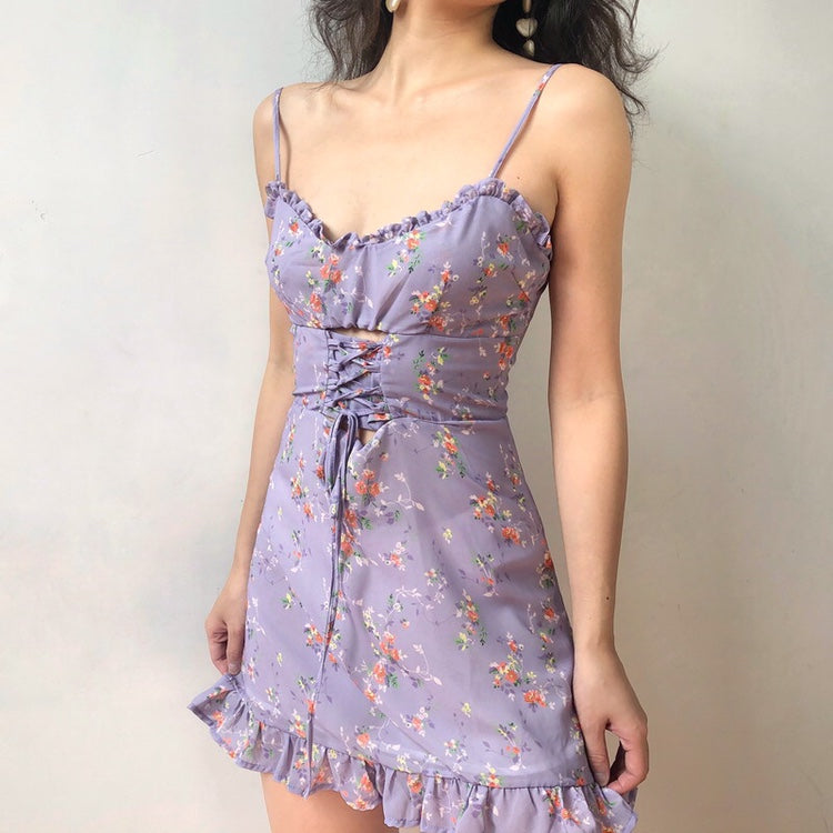 Lavender Floral Frannie Dress - Pellucid