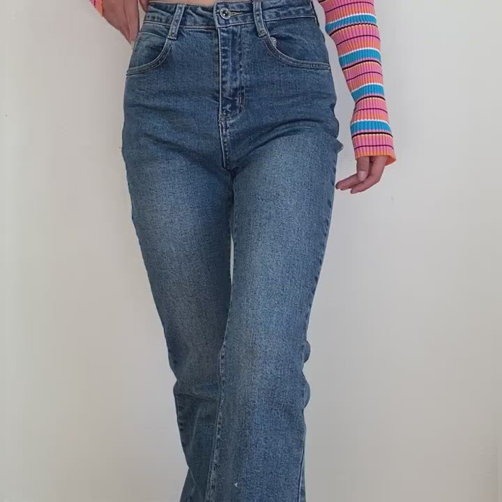 
            
                Load and play video in Gallery viewer, Killa Split Flare Jeans ~ HANDMADE
            
        
